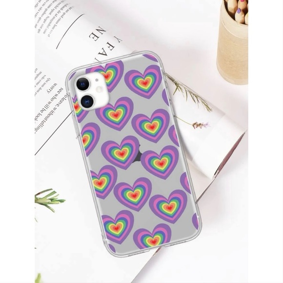 Rainbow Mini Hearts iPhone 12 Pro Max Case 💜 - Picture 3 of 17